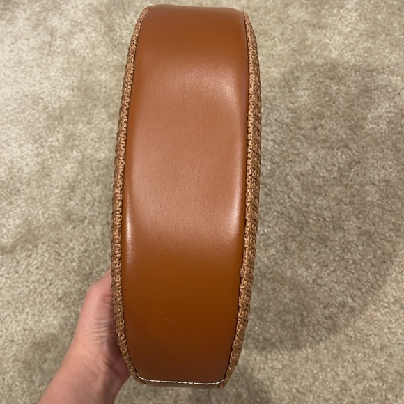 STAUD RAFFIA MOON TOTE BAG - TAN - Picture 8 of 10